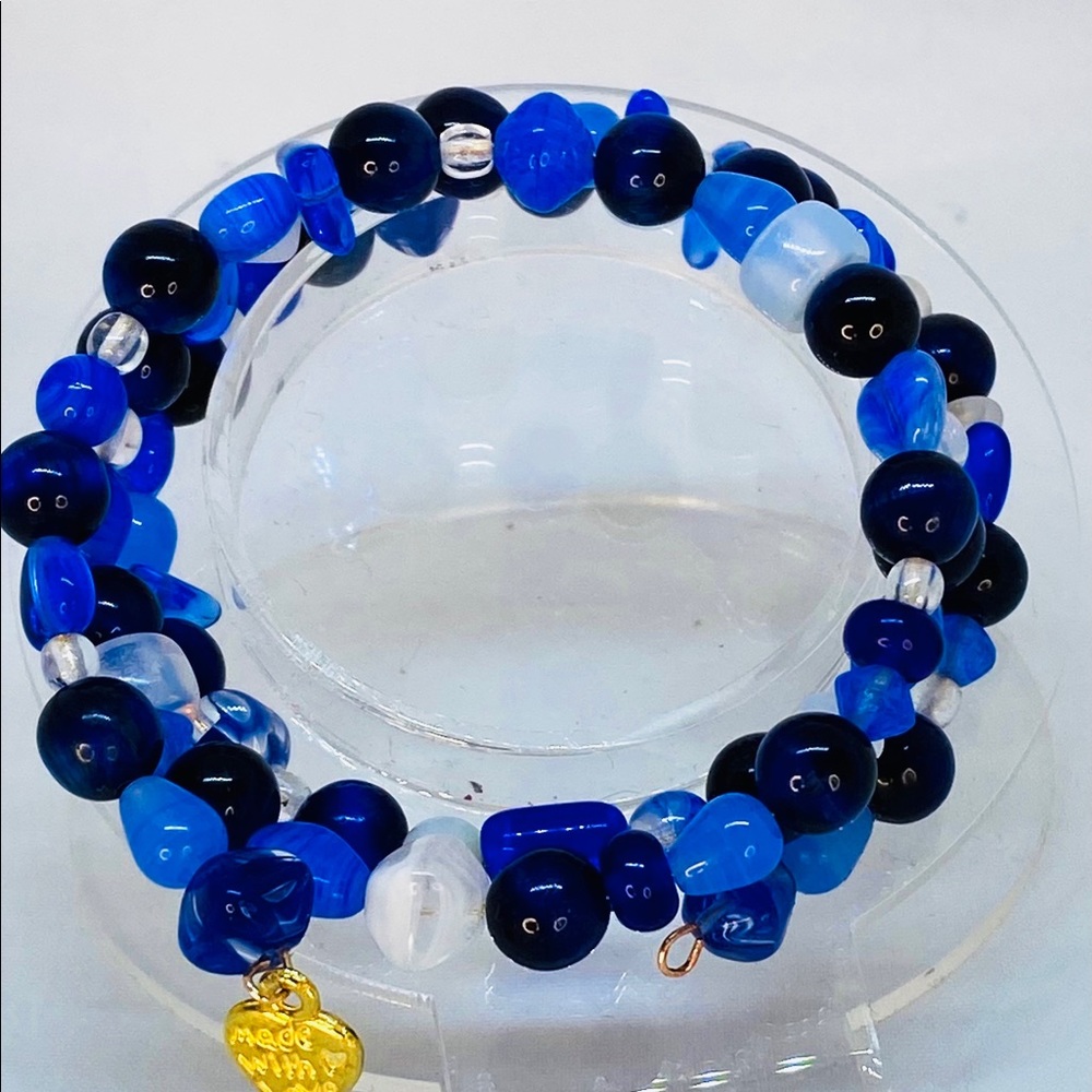 Handmade Wrap Around Beaded Bracelet, Wrap Beaded Bracelet, Memory Wire Bracelet